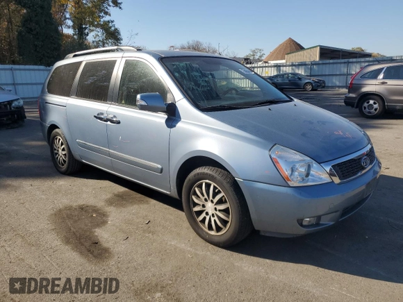 2011 Kia Sedona EX with VIN KNDMH4C75B6400923, listed as a Copart auction lot 75855444 with 76,205 mi miles and Salvage Title. Bid and sale history available at carsss.com. Image 4.