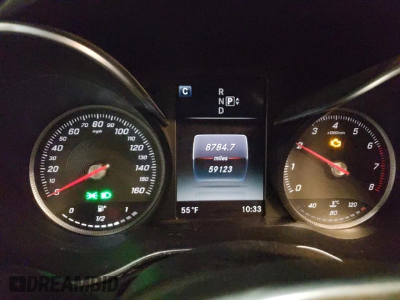 2015 Mercedes-Benz C 300 Luxury with VIN 55SWF4KB2FU034254, listed as a Copart auction lot 52040725 with 59,123 mi miles and Salvage Title. Bid and sale history available at DreamBid. Image 9.