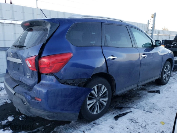 2017 Nissan Pathfinder S with VIN 5N1DR2MM0HC684442, listed as a Copart auction lot 88312415 with 123,507 mi miles and Salvage Title. Bid and sale history available at carsss.com. Image 3.
