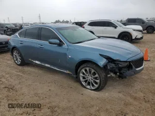 2024 Cadillac CT5 Premium Luxury with VIN 1G6DN5RK1R0119535, listed as a Copart auction lot 55087825 with 16,459 mi miles and Salvage Title. Bid and sale history available at DreamBid. Image 4.