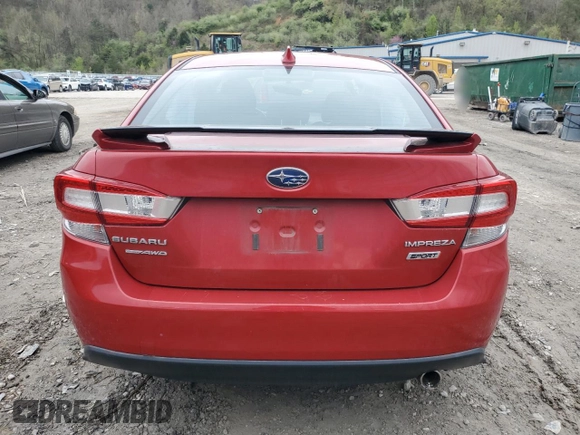 2018 Subaru Impreza Special Sports with VIN 4S3GKAM69J3624408, listed as a Copart auction lot 52558285 with 43,228 mi miles and Salvage title. Bid and sale history available at DreamBid. Image 6.