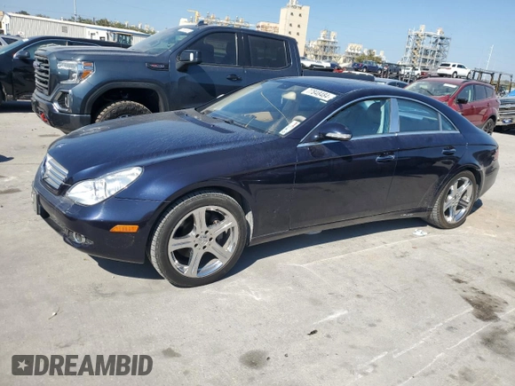 2006 Mercedes-Benz CLS-Class with VIN WDDDJ75X46A059381, listed as a Copart auction lot 77848484 with 102,460 mi miles and Salvage Title. Bid and sale history available at carsss.com. Image 1.
