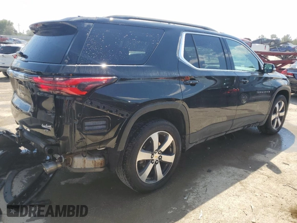 2022 Chevrolet Traverse LT Leather with VIN 1GNERHKW9NJ125843, listed as a Copart auction lot 69592374 with 42,535 mi miles and Salvage Title. Bid and sale history available at carsss.com. Image 3.