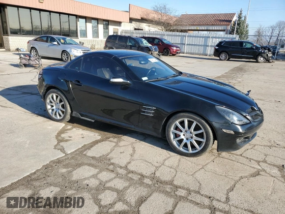 2005 Mercedes-Benz SLK 230/320 with VIN WDBWK56F15F043584, listed as a Copart auction lot 49313445 with 96,372 mi miles and Salvage title. Bid and sale history available at DreamBid. Image 4.