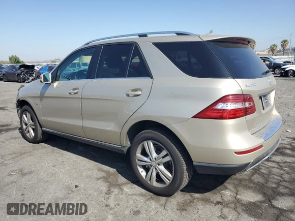 2012 Mercedes-Benz M 350 with VIN 4JGDA5HB5CA096848, listed as a Copart auction lot 58892565 with 77,572 mi miles and Salvage title. Bid and sale history available at DreamBid. Image 2.