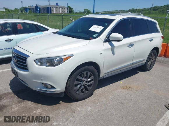 2015 Infiniti QX60 with VIN 5N1AL0MM2FC540784, listed as a IAAI auction lot 42226443 with 108,638 mi miles and . Bid and sale history available at DreamBid. Image 2.