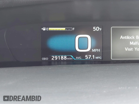 2018 Toyota Prius Two with VIN JTDKBRFU6J3059961, listed as a IAAI auction lot 41560764 with 29,188 mi miles. Bid and sale history available at carsss.com. Image 7.