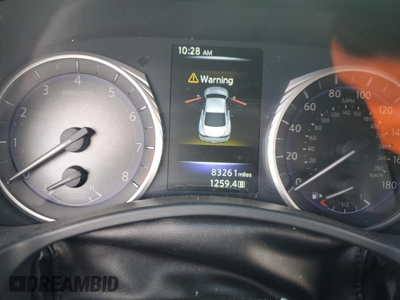 2017 Infiniti Q60 Premium with VIN JN1CV7EL4HM320732, listed as a Copart auction lot 85926524 with 83,261 mi miles and Salvage title. Bid and sale history available at DreamBid. Image 9.
