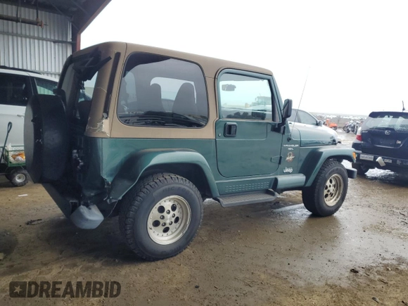 1999 Jeep Wrangler Sahara with VIN 1J4FY49S0XP435949, listed as a Copart auction lot 44937625 with 104,378 mi miles and Salvage Title. Bid and sale history available at carsss.com. Image 3.
