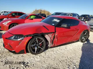2022 Toyota GR Supra 3.0 with VIN WZ1DB0C09NW053020, listed as a Copart auction lot 81173134 with 0 mi miles and Salvage Title. Bid and sale history available at carsss.com. Image 1.