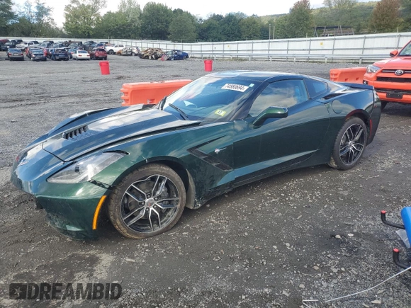 2014 Chevrolet Corvette 2LT with VIN 1G1YC2D7XE5127466, listed as a Copart auction lot 74580694 with 14,516 mi miles and Salvage Title. Bid and sale history available at carsss.com. Image 1.
