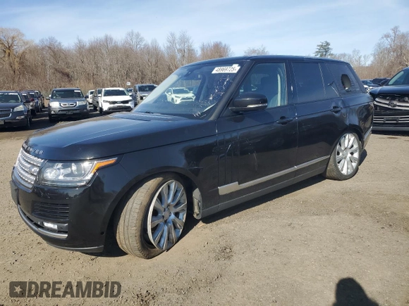 2015 Land Rover Range Rover Supercharged с VIN SALGS2TF2FA241400, выставлен на аукционе Copart как лот 48969725 с пробегом Не указан миль и Чистый • Clean title. История ставок и продаж доступна на DreamBid. Изображение 1.