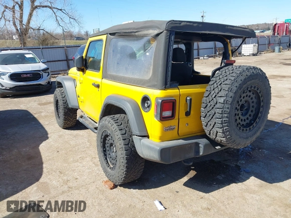 2021 Jeep Wrangler Sport S with VIN 1C4HJXAG5MW691176, listed as a IAAI auction lot 41747618 with 115,775 mi miles and . Bid and sale history available at DreamBid. Image 3.