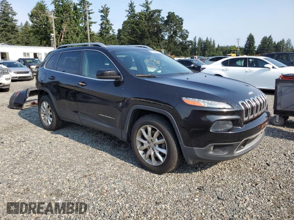 2014 Jeep Cherokee Limited with VIN 1C4PJMDS7EW291342, listed as a Copart auction lot 61446225 with 123,792 mi miles and Salvage title. Bid and sale history available at DreamBid. Image 4.