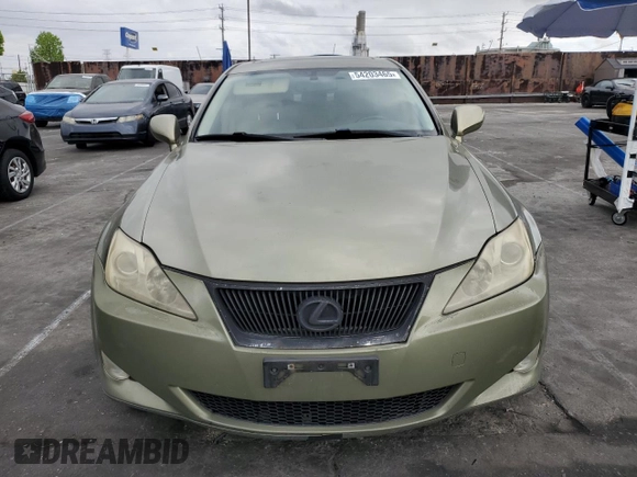 2008 Lexus IS with VIN JTHBK262382064684, listed as a Copart auction lot 54203465 with Not Provided miles and Salvage Title. Bid and sale history available at carsss.com. Image 5.