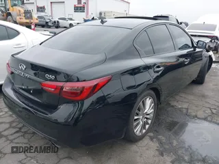 2020 Infiniti Q50 Luxe with VIN JN1EV7AP6LM204443, listed as a IAAI auction lot 42039728 with 58,745 mi miles and . Bid and sale history available at DreamBid. Image 4.