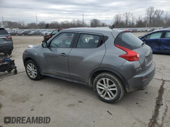 2013 Nissan Juke SV with VIN JN8AF5MV6DT222041, listed as a Copart auction lot 46927845 with 119,744 mi miles and Salvage Title. Bid and sale history available at carsss.com. Image 2.