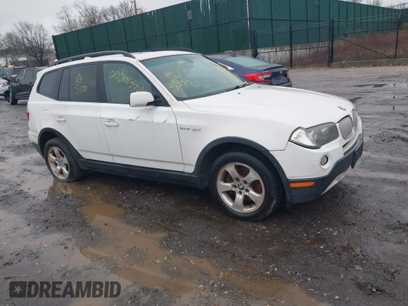 2007 BMW X3 3.0si with VIN WBXPC93447WF07778, listed as a IAAI auction lot 41969837 with Not Provided miles and . Bid and sale history available at DreamBid. Image 1.