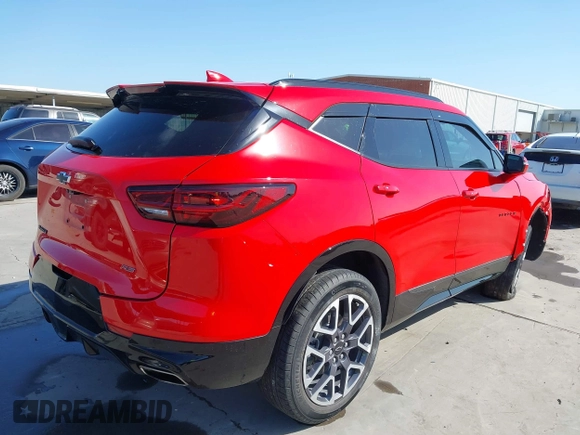 2023 Chevrolet Blazer RS with VIN 3GNKBERS5PS199772, listed as a IAAI auction lot 41956515 with 42,291 mi miles and . Bid and sale history available at DreamBid. Image 4.