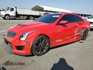 2017 Cadillac ATS-V with VIN 1G6AN1RY1H0184660, listed as a Copart auction lot 76267494 with 81,309 mi miles and Salvage Title. Bid and sale history available at carsss.com. Image 1.