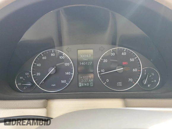 2005 Mercedes-Benz C 240 with VIN WDBRF61J05A777777, listed as a Copart auction lot 75666494 with 140,127 mi miles and Salvage Title. Bid and sale history available at DreamBid. Image 9.
