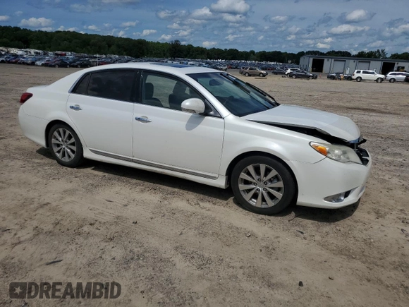 2011 Toyota Avalon with VIN 4T1BK3DB5BU374742, listed as a Copart auction lot 61616805 with Not provided miles and Clean title. Bid and sale history available at DreamBid. Image 4.