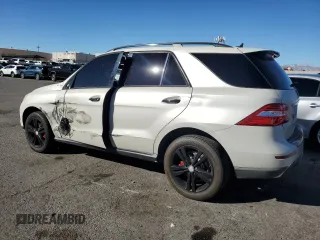 2015 Mercedes-Benz M ML 350 with VIN 4JGDA5JB1FA601587, listed as a Copart auction lot 46361785 with 140,942 mi miles and Salvage Title. Bid and sale history available at carsss.com. Image 2.