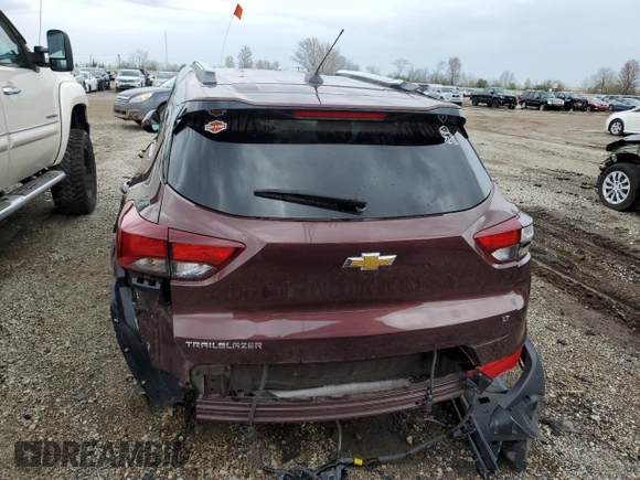 2022 Chevrolet TrailBlazer LT with VIN KL79MPS29NB135585, listed as a Copart auction lot 53976005 with 39,434 mi miles and Salvage Title. Bid and sale history available at carsss.com. Image 6.