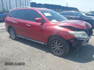2015 Nissan Pathfinder S with VIN 5N1AR2MN8FC618987, listed as a IAAI auction lot 42663708 with 114,447 mi miles and . Bid and sale history available at DreamBid. Image 1.