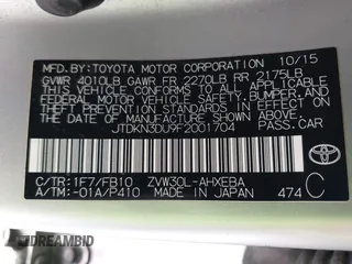 2015 Toyota Prius Four with VIN JTDKN3DU9F2001704, listed as a IAAI auction lot 42748429 with 193,725 mi miles and . Bid and sale history available at DreamBid. Image 9.