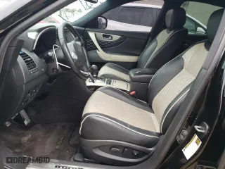 2017 Infiniti QX70 with VIN JN8CS1MU1HM143736, listed as a Copart auction lot 54896834 with 126,983 mi miles and Salvage Title. Bid and sale history available at carsss.com. Image 7.