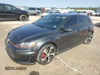 2016 Volkswagen Golf GTI SE with VIN 3VW4T7AU6GM063322, listed as a Copart auction lot 45163785 with 84,401 mi miles and Salvage Title. Bid and sale history available at carsss.com. Image 1.