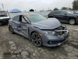 2020 Honda Civic Sedan Sport with VIN 2HGFC2F83LH599147, listed as a Copart auction lot 50555115 with 70,181 mi miles and Salvage Title. Bid and sale history available at carsss.com. Image 4.