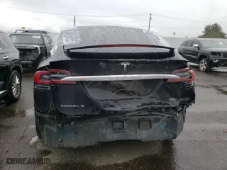 2018 Tesla Model X 75D with VIN 5YJXCBE20JF119875, listed as a Copart auction lot 50772175 with 48,805 mi miles and Salvage Title. Bid and sale history available at carsss.com. Image 6.