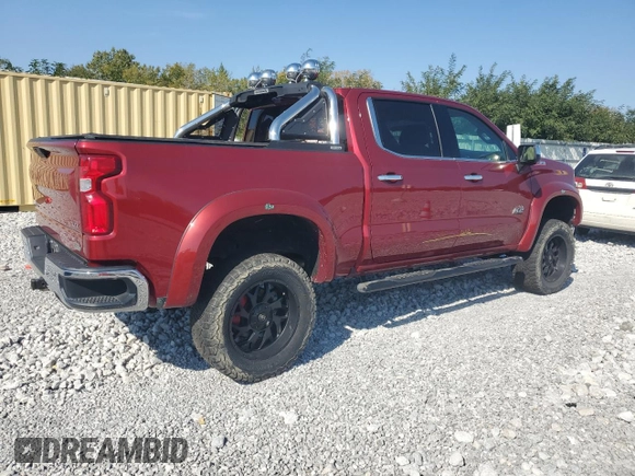 2020 Chevrolet Silverado 1500 LTZ with VIN 1GCUYGEL6LZ104384, listed as a Copart auction lot 74450304 with 76,305 mi miles and Salvage Title. Bid and sale history available at DreamBid. Image 3.