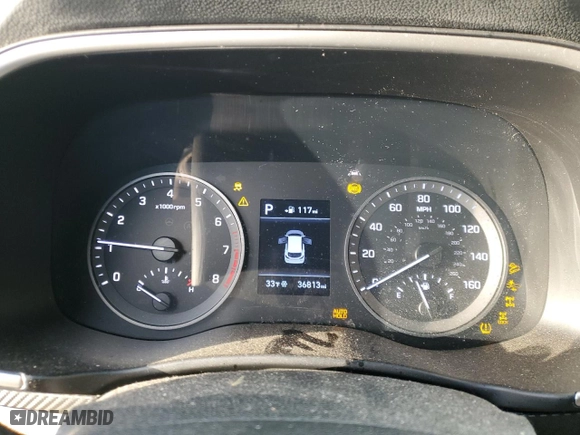 2019 Hyundai Tucson SE with VIN KM8J2CA48KU980022, listed as a Copart auction lot 89057495 with 36,813 mi miles and Salvage Title. Bid and sale history available at carsss.com. Image 9.
