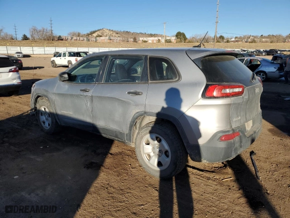 2014 Jeep Cherokee Sport with VIN 1C4PJMAB0EW233111, listed as a Copart auction lot 43188215 with 98,337 mi miles and Salvage Title. Bid and sale history available at carsss.com. Image 2.