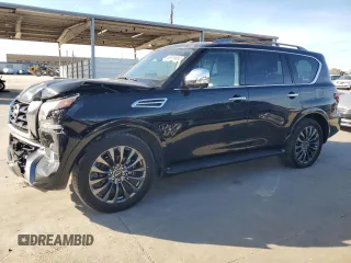 2023 Nissan Armada Platinum with VIN JN8AY2DA8P9402953, listed as a Copart auction lot 88918885 with 43,737 mi miles and Clean Title. Bid and sale history available at carsss.com. Image 1.