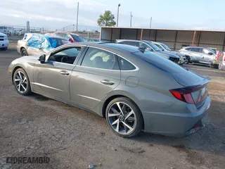 2023 Hyundai Sonata SEL Plus with VIN KMHL44J25PA276957, listed as a IAAI auction lot 41526596 with 38,496 mi miles. Bid and sale history available at carsss.com. Image 3.