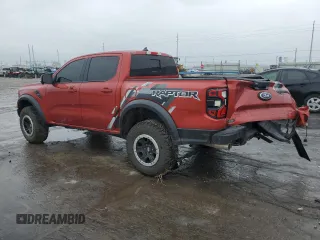 2024 Ford Ranger Raptor with VIN 1FTER4LRXRLE11947, listed as a Copart auction lot 68929944 with 7,512 mi miles and Salvage Title. Bid and sale history available at carsss.com. Image 2.