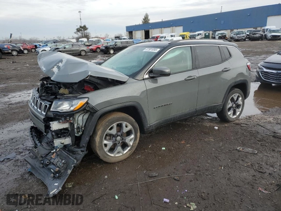 2021 Jeep Compass Limited with VIN 3C4NJDCB0MT551058, listed as a Copart auction lot 47301095 with 47,256 mi miles and Salvage Title. Bid and sale history available at DreamBid. Image 1.