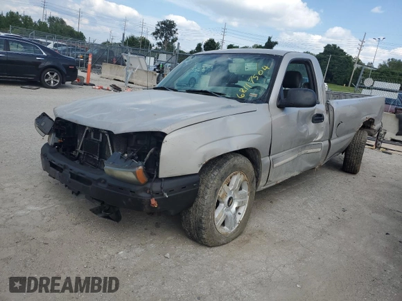 2005 Chevrolet Silverado 1500 Work Truck with VIN 1GCEC14Z25Z272371, listed as a Copart auction lot 68117504 with Not Provided miles and Non Repairable. Bid and sale history available at carsss.com. Image 1.