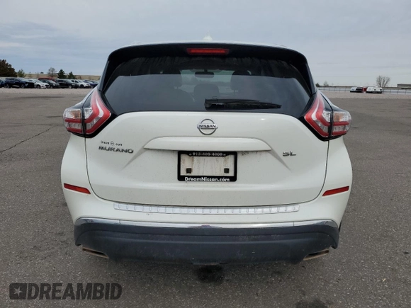 2017 Nissan Murano S with VIN 5N1AZ2MG8HN195563, listed as a Copart auction lot 54349325 with 210,486 mi miles and Non Repairable. Bid and sale history available at carsss.com. Image 6.
