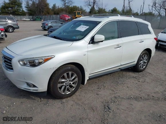 2015 Infiniti QX60 with VIN 5N1AL0MM0FC505953, listed as a IAAI auction lot 41781748 with 109,643 mi miles. Bid and sale history available at carsss.com. Image 2.