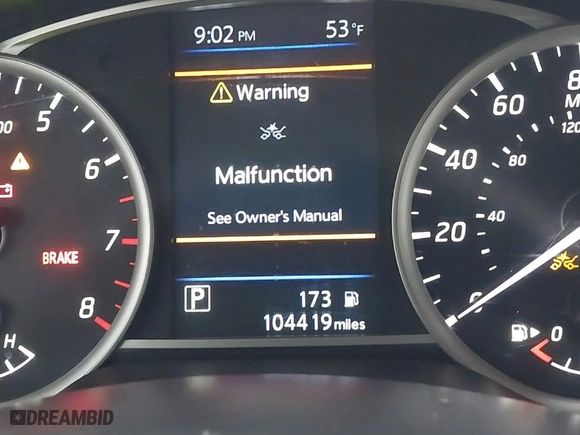 2019 Nissan Sentra S with VIN 3N1AB7AP2KY451283, listed as a IAAI auction lot 41775863 with 104,419 mi miles. Bid and sale history available at carsss.com. Image 16.