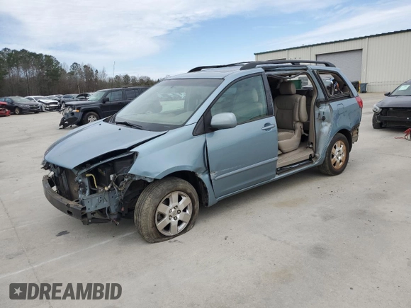 2008 Toyota Sienna XLE with VIN 5TDZK22C18S171787, listed as a Copart auction lot 48353945 with 168,308 mi miles and Salvage Title. Bid and sale history available at carsss.com. Image 1.