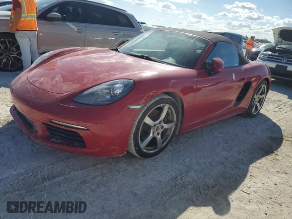 2017 Porsche 718 Boxster z VIN WP0CA2A86HS221306, wystawiony jako Copart lot #76144334 z przebiegiem Nie podano mil oraz Nie do naprawy. Historia ofert i sprzedaży dostępna na DreamBid. Obrazek 1.