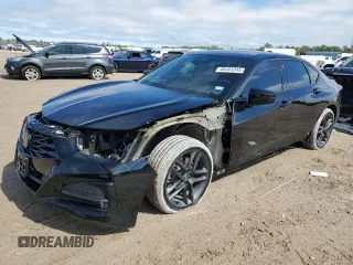 2025 Acura TLX w/A-Spec Package with VIN 19UUB6F53SA000588, listed as a Copart auction lot 46483245 with 5,417 mi miles and Salvage Title. Bid and sale history available at DreamBid. Image 1.