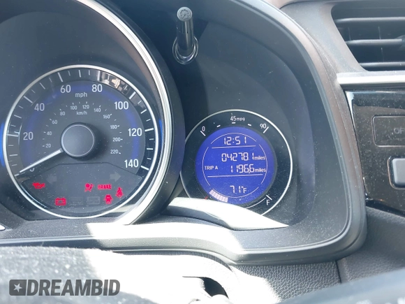 2019 Honda Fit LX with VIN 3HGGK5H43KM721508, listed as a IAAI auction lot 42055497 with 42,781 mi miles and . Bid and sale history available at DreamBid. Image 15.