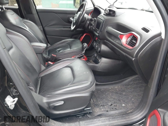 2015 Jeep Renegade Trailhawk with VIN ZACCJBCT0FPC45038, listed as a IAAI auction lot 41796152 with 91,456 mi miles and . Bid and sale history available at DreamBid. Image 5.